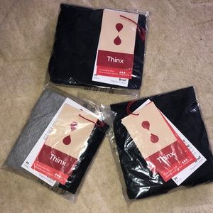 Thinx underwear. 2 brief and 1 bikini